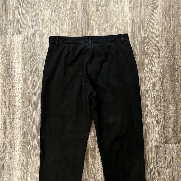 VTG GUC Theory Cropped Black Trousers Size 6 Slim Ankle Pant Cotton Lycra Blend - Picture 6 of 11
